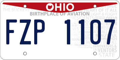 OH license plate FZP1107