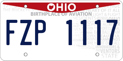 OH license plate FZP1117