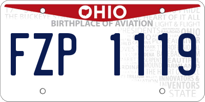 OH license plate FZP1119