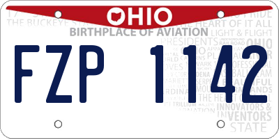OH license plate FZP1142