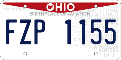 OH license plate FZP1155