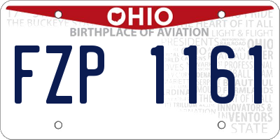 OH license plate FZP1161