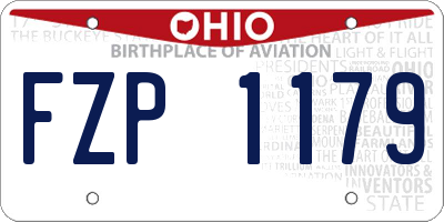 OH license plate FZP1179