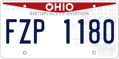 OH license plate FZP1180