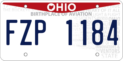 OH license plate FZP1184