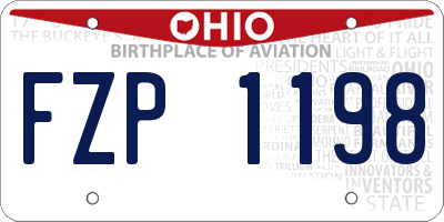 OH license plate FZP1198