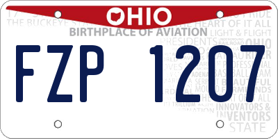 OH license plate FZP1207