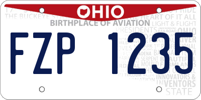 OH license plate FZP1235