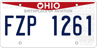 OH license plate FZP1261