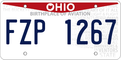 OH license plate FZP1267