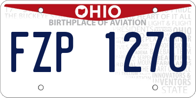OH license plate FZP1270