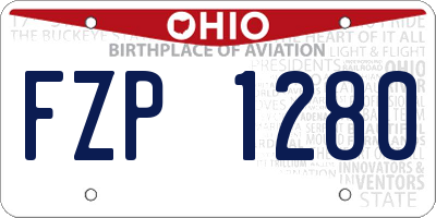 OH license plate FZP1280
