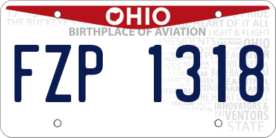 OH license plate FZP1318