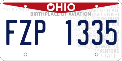 OH license plate FZP1335