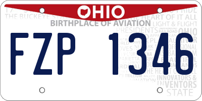 OH license plate FZP1346