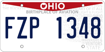 OH license plate FZP1348