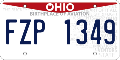 OH license plate FZP1349