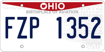 OH license plate FZP1352