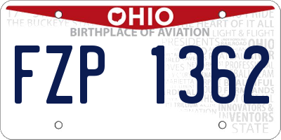 OH license plate FZP1362
