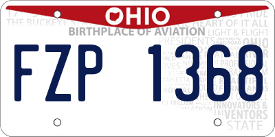 OH license plate FZP1368