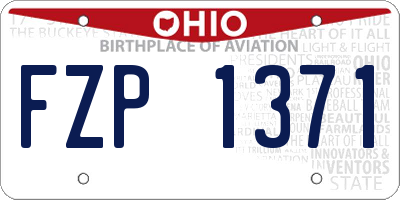 OH license plate FZP1371