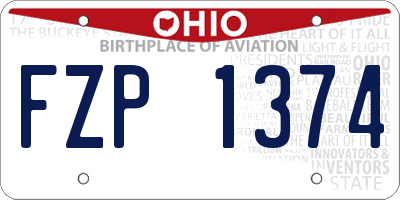 OH license plate FZP1374