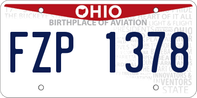 OH license plate FZP1378