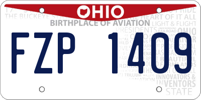 OH license plate FZP1409