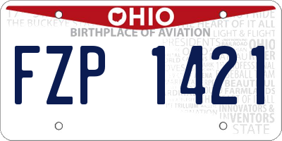 OH license plate FZP1421