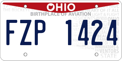 OH license plate FZP1424