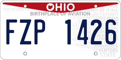 OH license plate FZP1426
