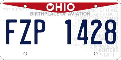 OH license plate FZP1428