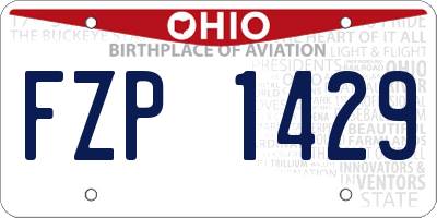 OH license plate FZP1429