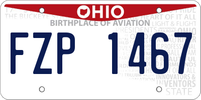 OH license plate FZP1467