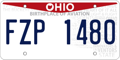 OH license plate FZP1480