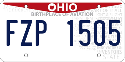 OH license plate FZP1505