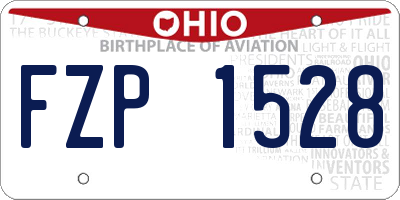 OH license plate FZP1528