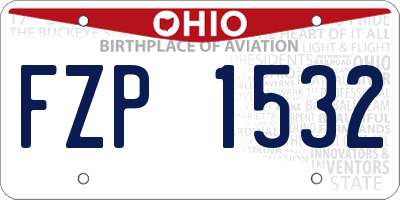 OH license plate FZP1532
