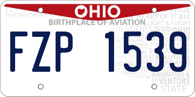 OH license plate FZP1539