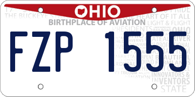 OH license plate FZP1555