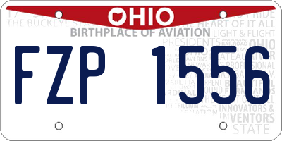 OH license plate FZP1556