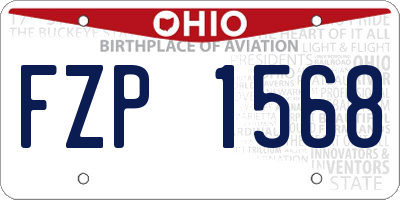 OH license plate FZP1568