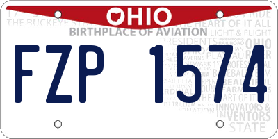 OH license plate FZP1574