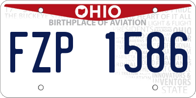 OH license plate FZP1586