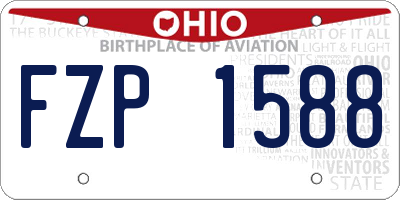 OH license plate FZP1588