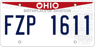 OH license plate FZP1611