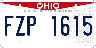 OH license plate FZP1615