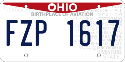 OH license plate FZP1617
