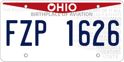 OH license plate FZP1626
