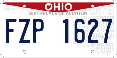 OH license plate FZP1627